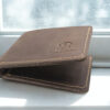 Crazy Horse genuine leather wallet in Old Burgundy finish