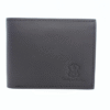 Classic Black Genuine Leather Bi-fold Wallet for Men