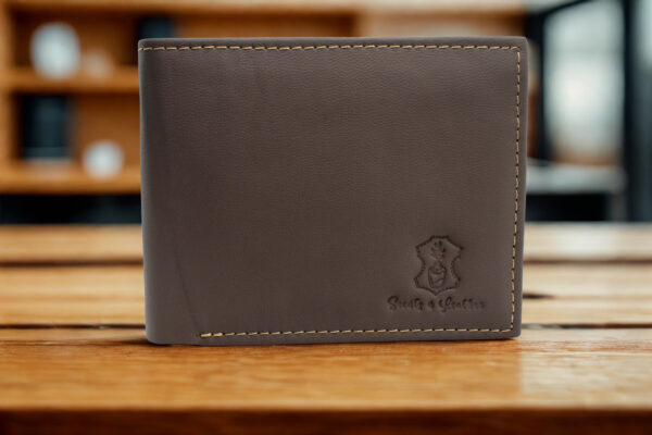 Urban Taupe Genuine Leather Bi-Fold Wallet for Men