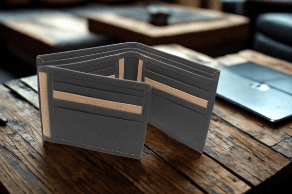 Urban Taupe Genuine Leather Bi-Fold Wallet for Men