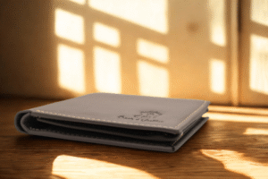 Smoked Coffee Genuine Leather Bi-Fold Wallet for Men – handmade brown leather wallet with card slots and cash compartment