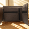 Smoked Coffee Genuine Leather Bi-Fold Wallet for Men