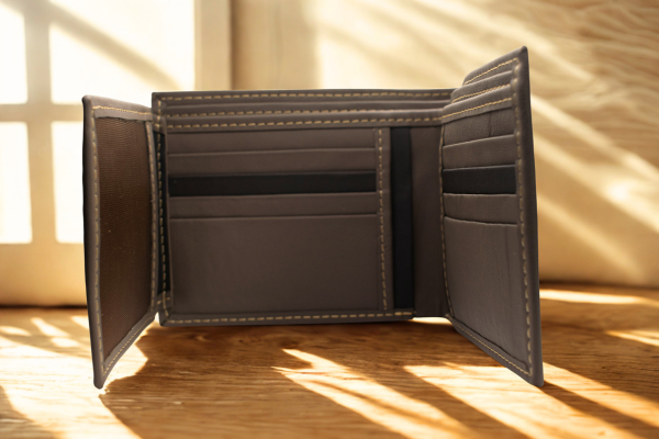 Smoked Coffee Genuine Leather Bi-Fold Wallet for Men